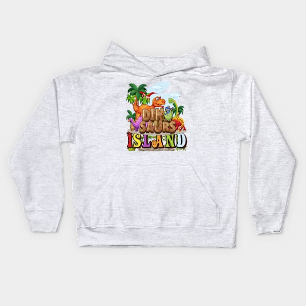 The Dinosaurs Island Kids Hoodie by black8elise